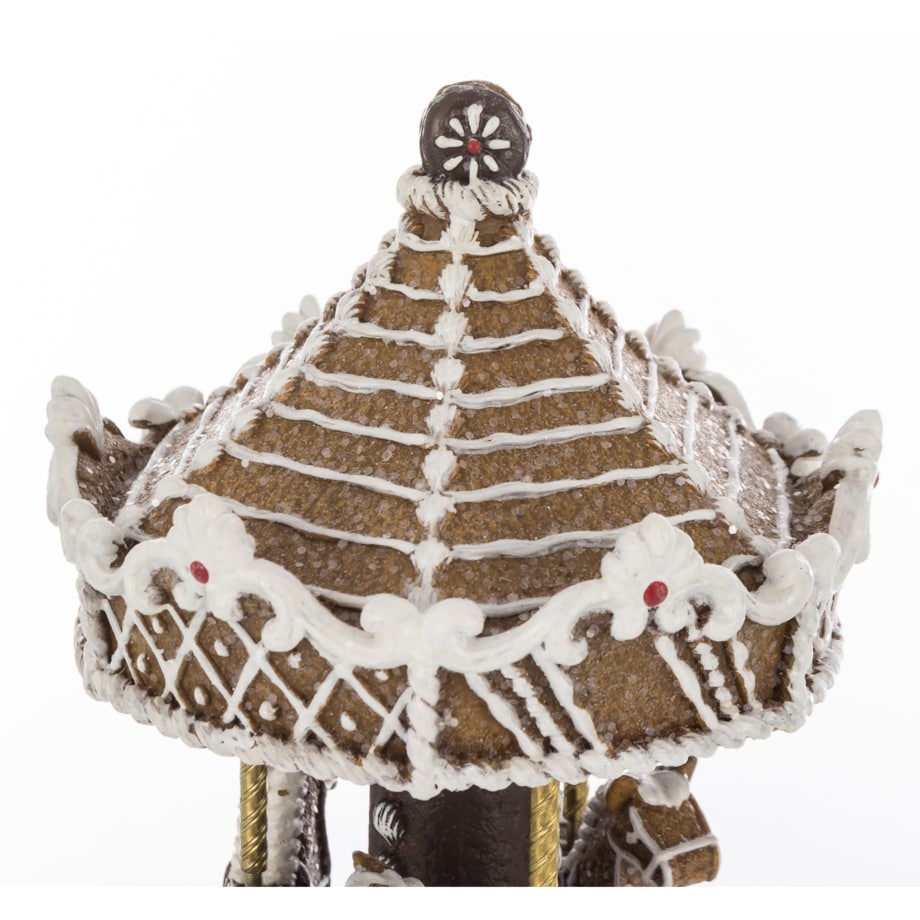 Karuzela z pozytywką brązowa 22x11,5 cm