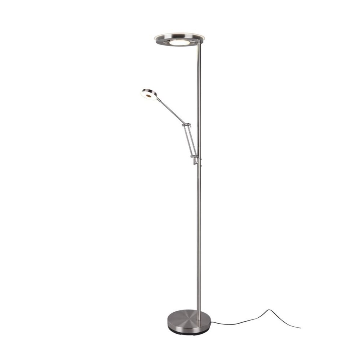 Lampa podłogowa LED Trio BARRIE 32W + 6W nowoczesna stojąca do salonu z lampką do czytania