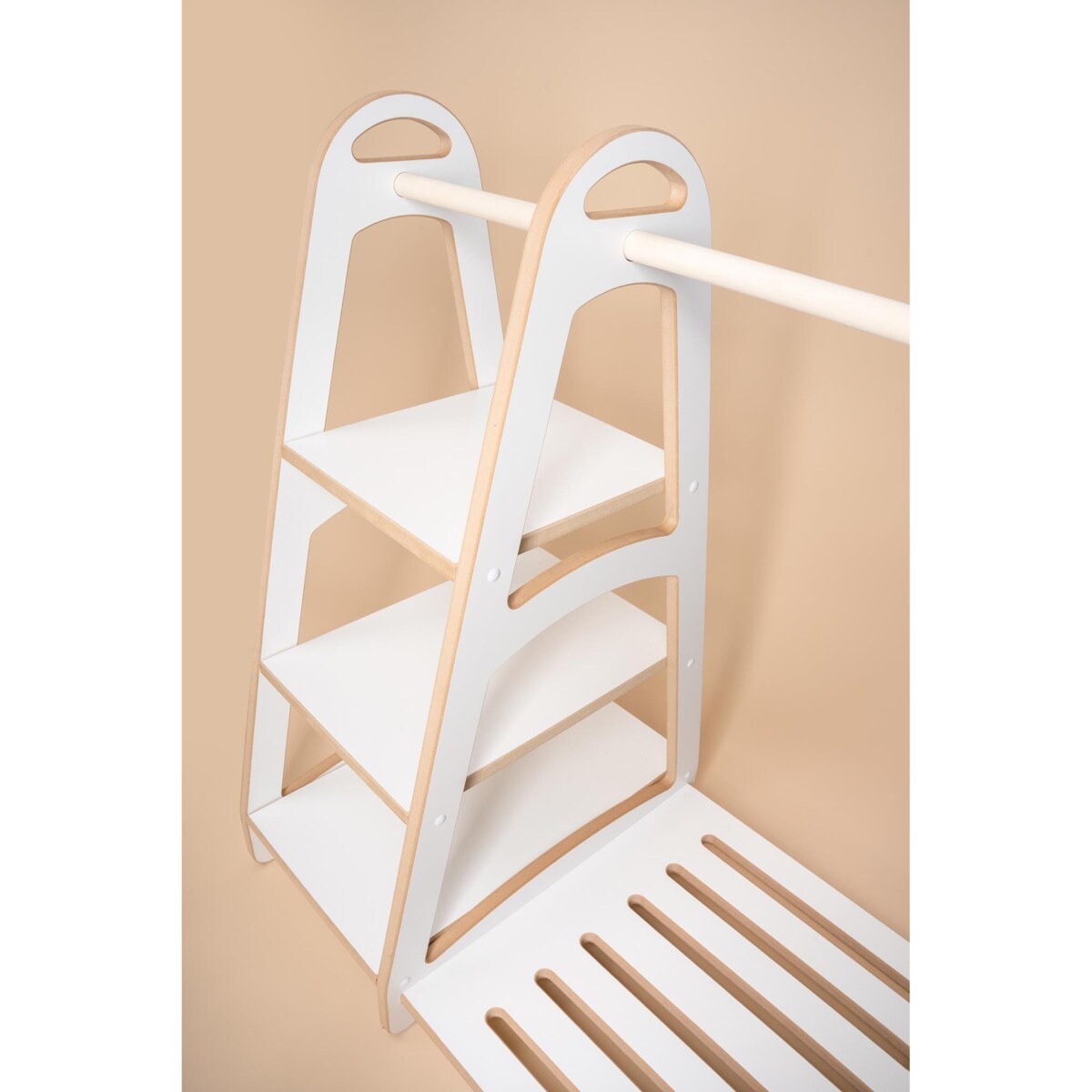 MAXI garderoba szafa wieszak montessori + 5 drewnianych wieszaczków