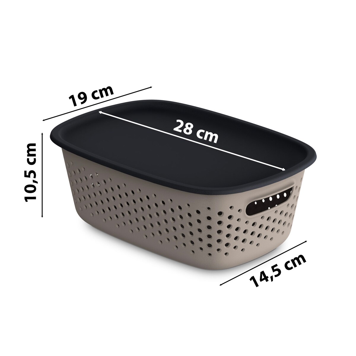 Pojemnik Plastikowy Ażurowy Pudełko Plastikowe Zamykany Z Pokrywką 3,5 L