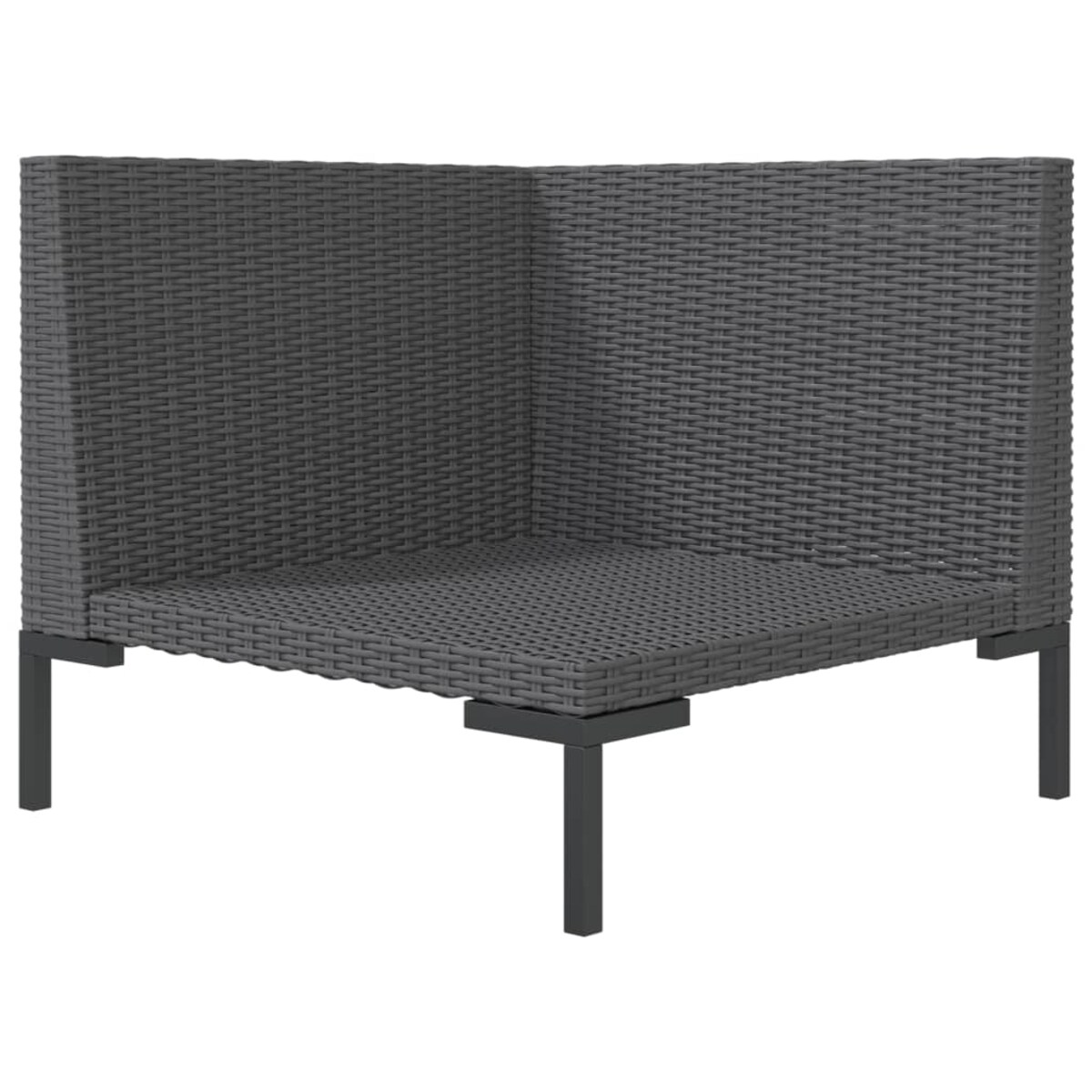 vidaXL Sofa ogrodowa z poduszkami, zaokrąglony rattan PE