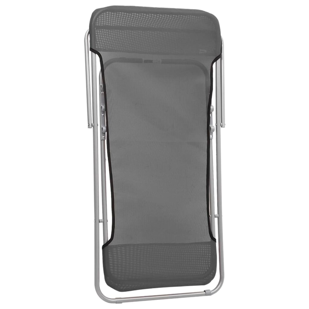 vidaXL Składane krzesła plażowe, 2 szt., szare, Textilene i stal