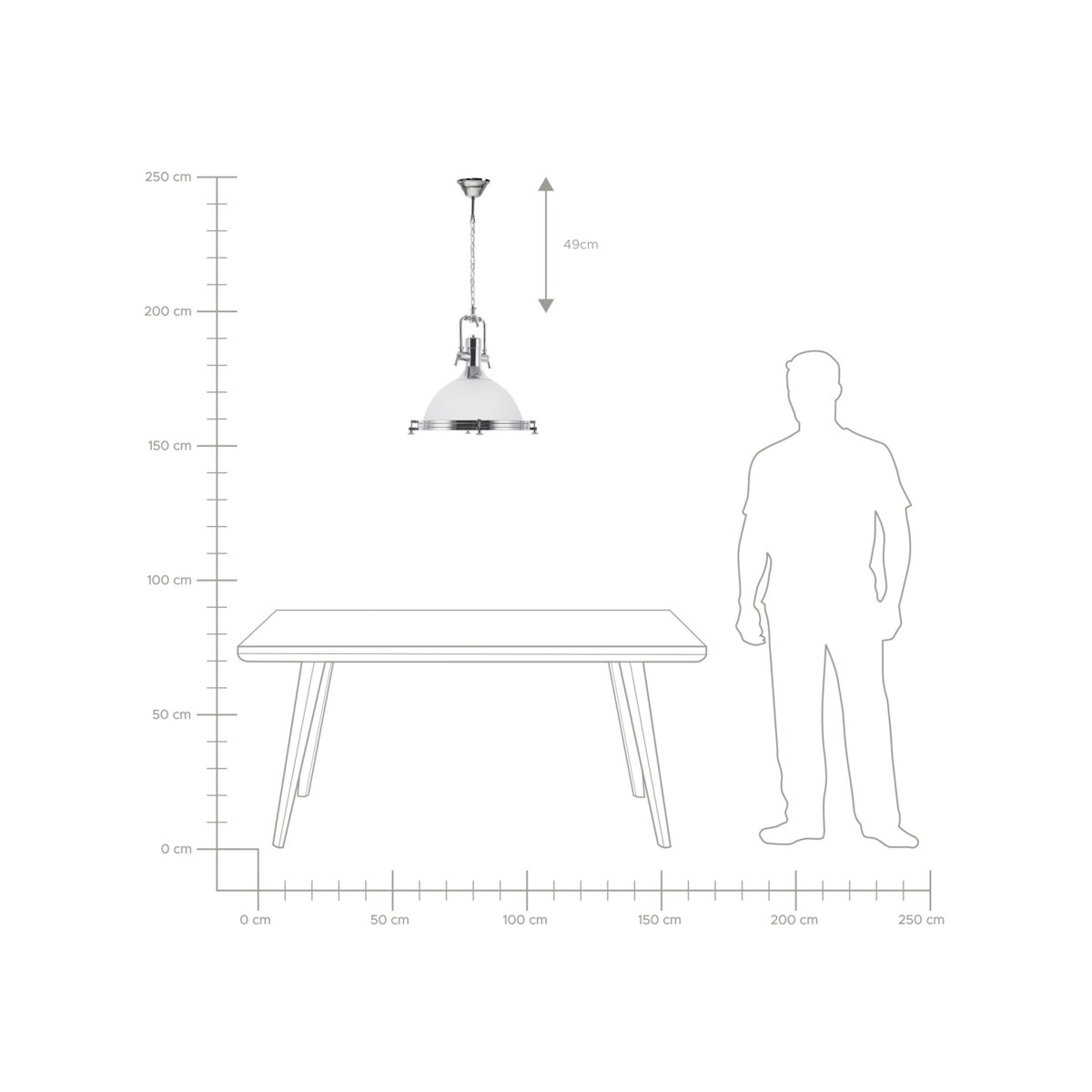 Lampa wisząca szklana biało-srebrna EBRON
