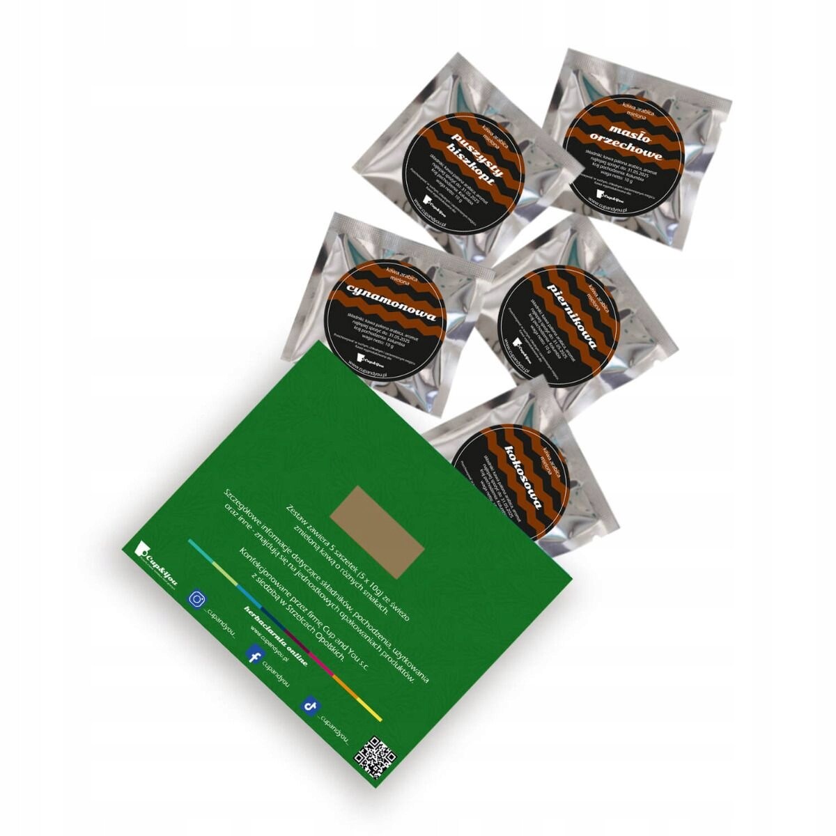 MAŁY ZESTAW PREZENTOWY 5 SMAKÓW KAWY AROMATYZOWANE MIELONE MIX PREZENT UPOMINEK POD CHOINKĘ NA ŚWIĘTA GWIAZDKĘ MIKOŁAJA BOŻE NARODZENIE DLA KOBIETY FACETA MĘŻCZYZNY