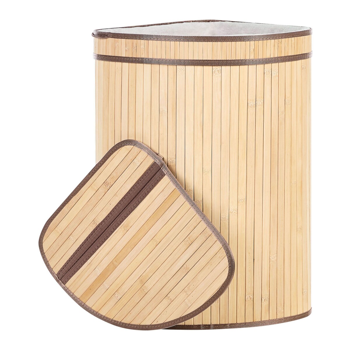 Kosz bambusowy z pokrywką jasne drewno BADULLA