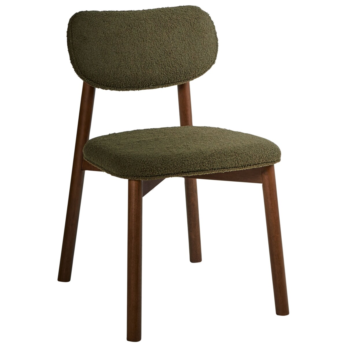 Zestaw 2 krzeseł do jadalni MILLS Boucle Ciemnozielony