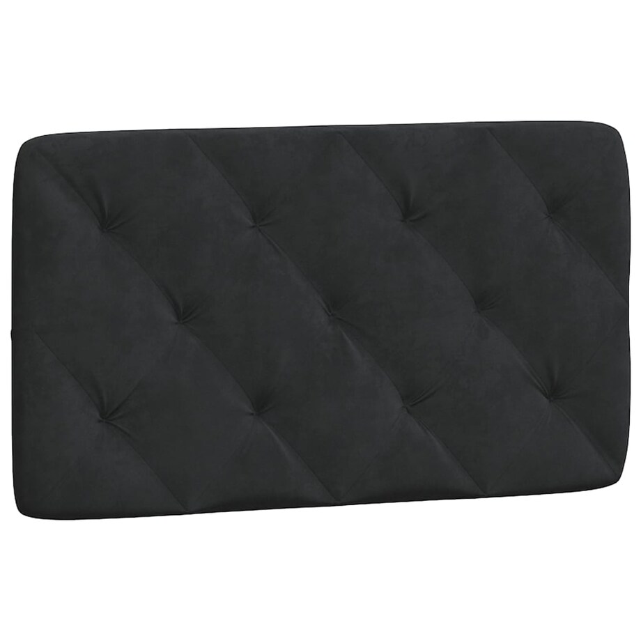 vidaXL Poduszka na wezgłowie, czarna, 90 cm, aksamitna