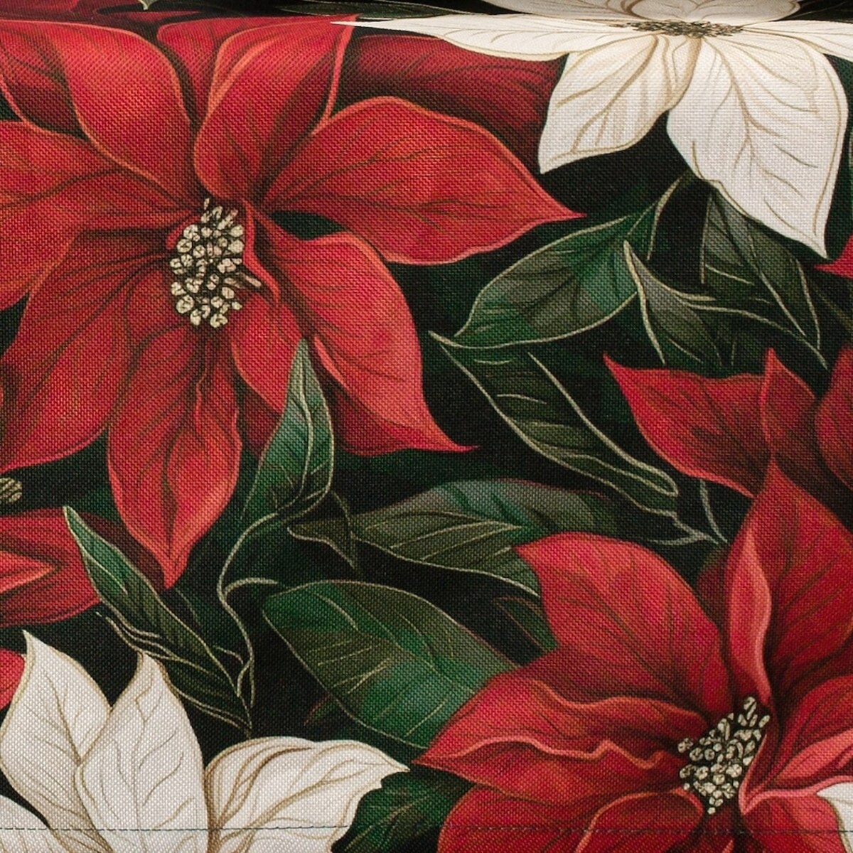 Obrus Duże Gwiazdy Betlejemskie - 120x120 cm - wielokolorowy