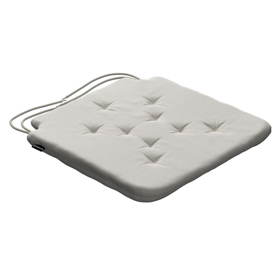 Poduszka na krzesło Olek, jasno szary welwet, 42 x 41 x 3,5 cm, Ingrid