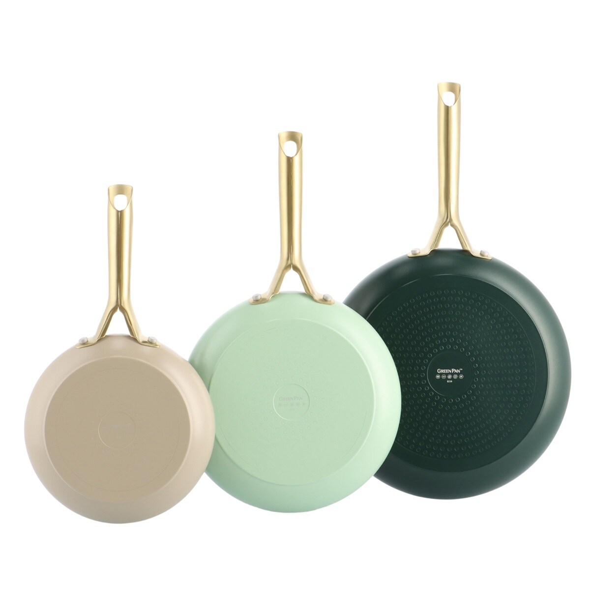 Patelnie ceramiczne SHADES Natural 20cm + 24cm + 28cm