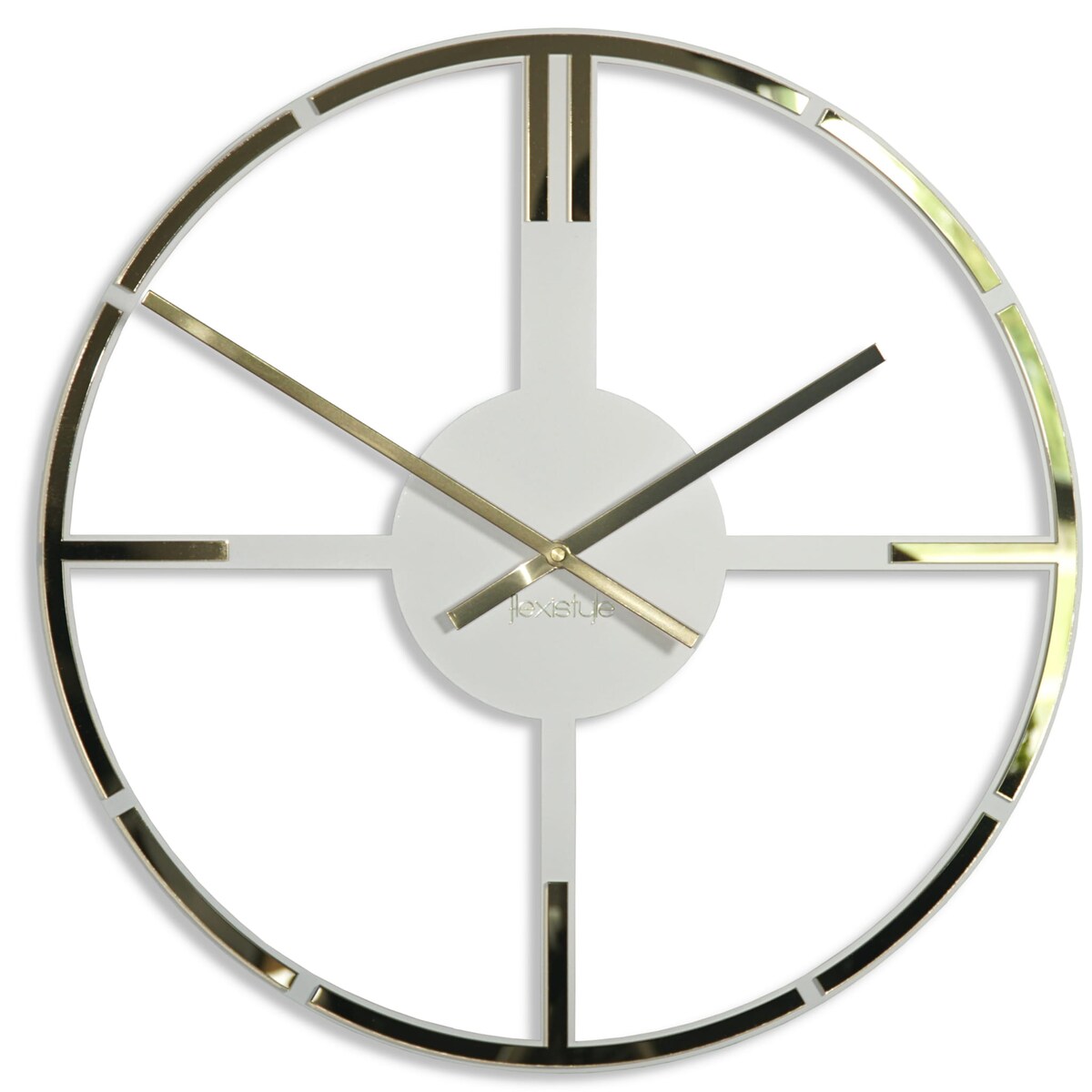 Metalowy zegar ścienny złoty Light Gold