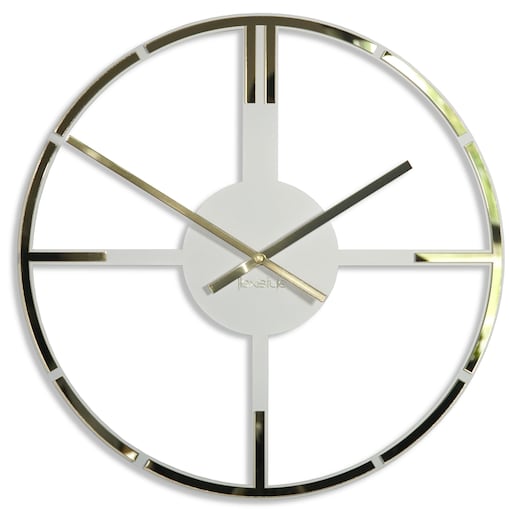 Metalowy zegar ścienny złoty Light Gold