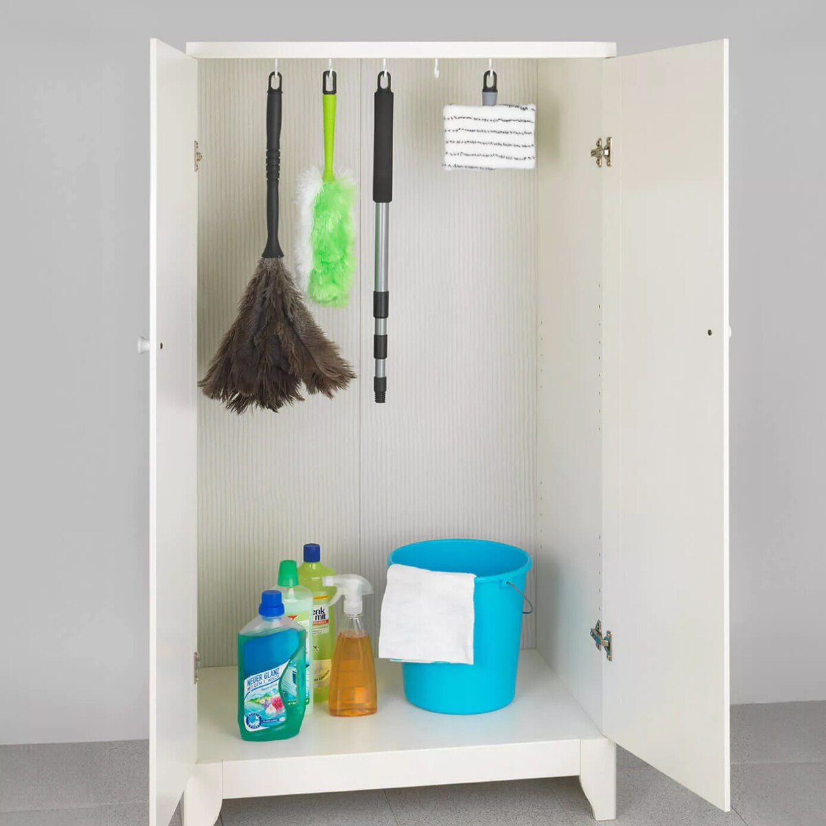 Mop PROFI do mycia łazienki, podłóg i kafli + dwie myjki