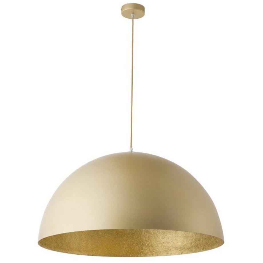 Metalowa kopuła wisząca SFERA złota lampa do salonu nad stół