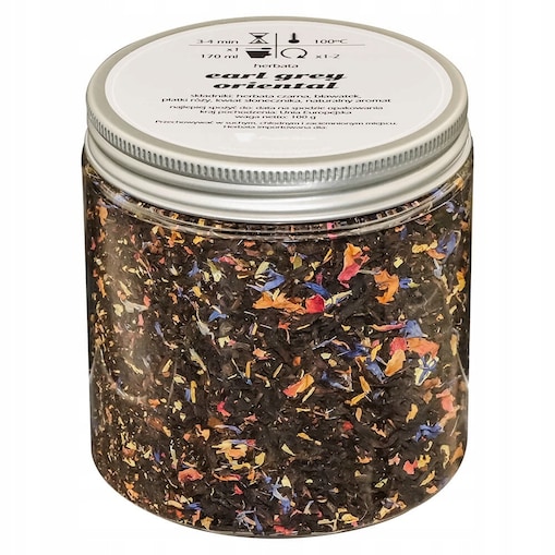 Herbata czarna EARL GREY ORIENTAL połączenia smaku mango i bergamotki - herbata liściasta sypana mieszanka napar susz - gotowa na prezent upominek