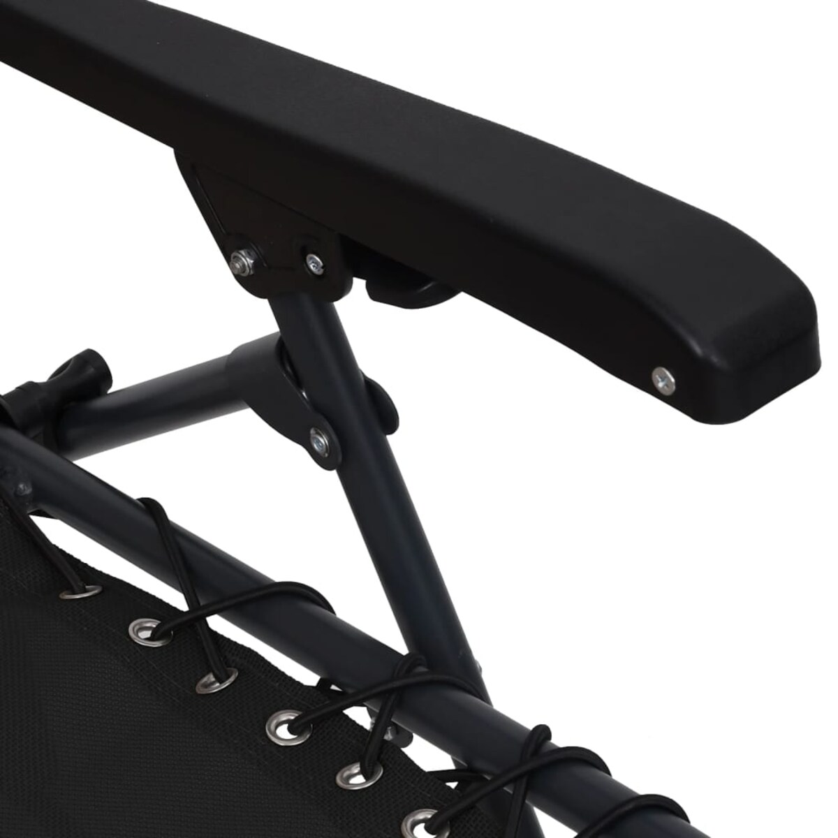 vidaXL Składane krzesło tarasowe, czarne, tworzywo textilene