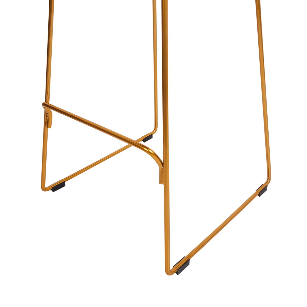 Zestaw 2 krzeseł barowych PENSACOLA Metal Złoty