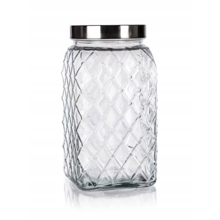 SŁOIK POJEMNIK SZKLANY 4,3 L na Żywność do kuchni duży dekoracyjny ciastka