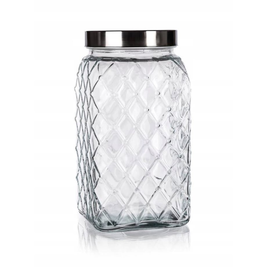 SŁOIK POJEMNIK SZKLANY 4,3 L na Żywność do kuchni duży dekoracyjny ciastka