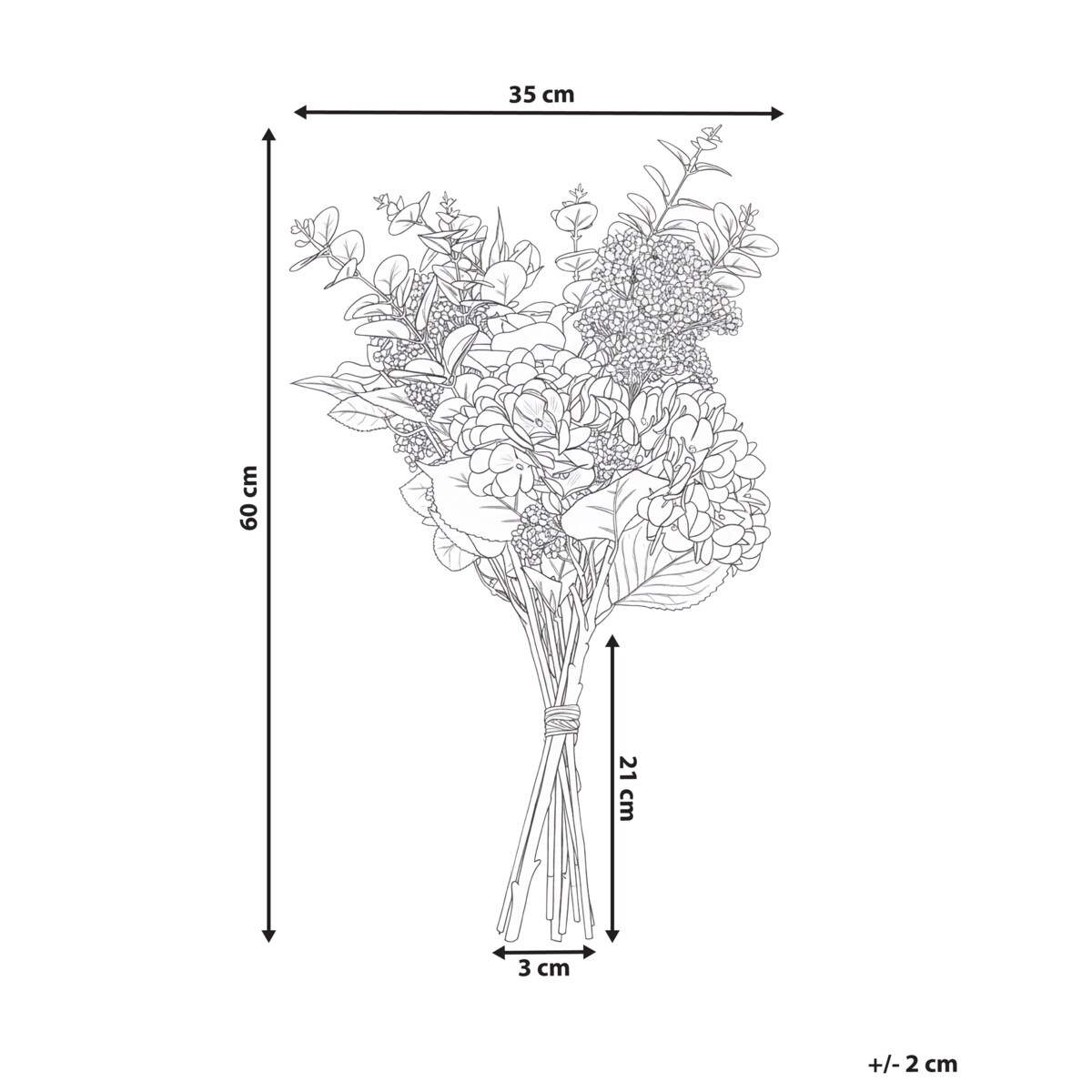 Bukiet sztucznych kwiatów MINDE 60 cm Różowy