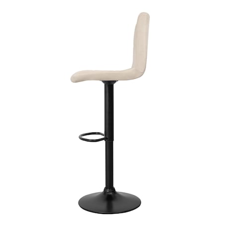 Hoker krzesło barowe tapicerowane regulowane obrotowe beż