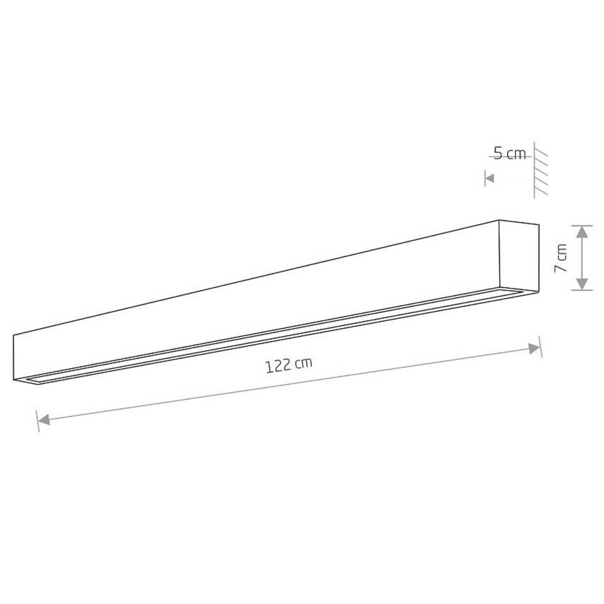 Lampa ścienna 7560 STRAIGHT WALL LED L Grafitowy Nowodvorski
