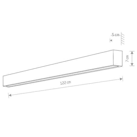 Lampa ścienna 7560 STRAIGHT WALL LED L Grafitowy Nowodvorski