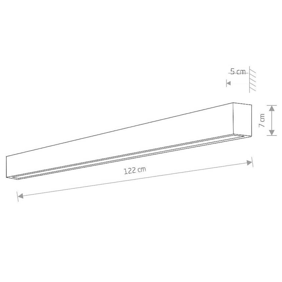 Lampa ścienna 7560 STRAIGHT WALL LED L Grafitowy Nowodvorski