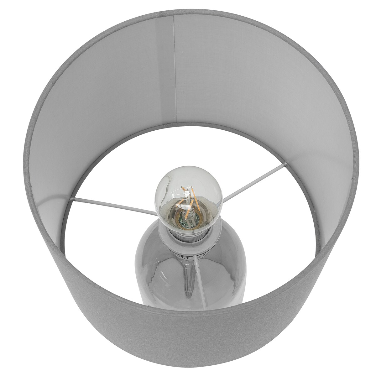 Lampa stołowa DEVOLL Szkło Szary