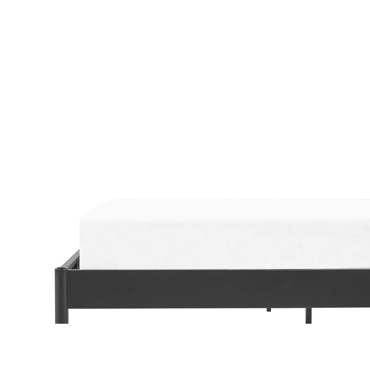 Łóżko metalowe 160 x 200 cm czarne VAURS