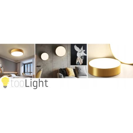 Lampa Sufitowa Plafon Salon Glamour Złota 30Cm