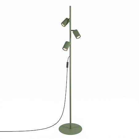 Lampa podłogowa KARBON 3 zielona oliwka