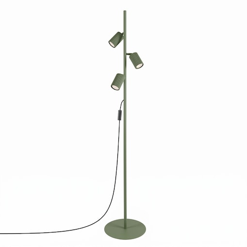 Lampa podłogowa KARBON 3 zielona oliwka