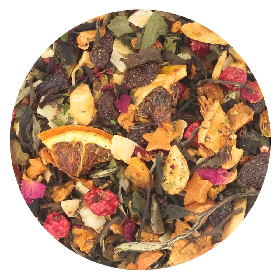 Herbata biała sypana PRZYJAŹŃ o smaku pomarańczy z limonką PREMIUM Cup&You - herbata liściasta sypana mieszanka napar susz - gotowa na prezent upominek