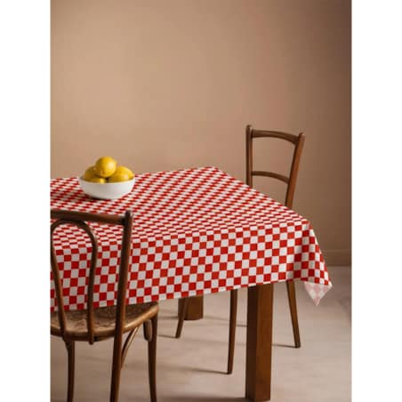 Obrus świąteczny - czerwona krata - 140x320