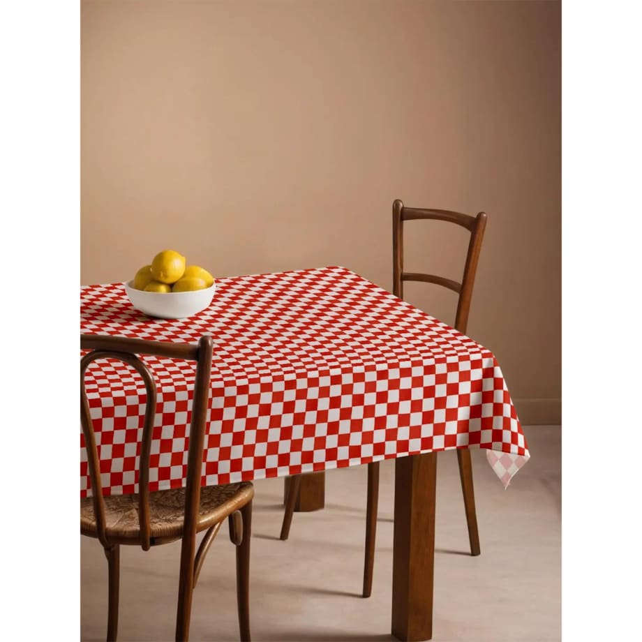 Obrus świąteczny - czerwona krata - 140x320