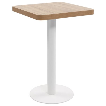 vidaXL Stolik bistro, jasnobrązowy, 50x50 cm, MDF