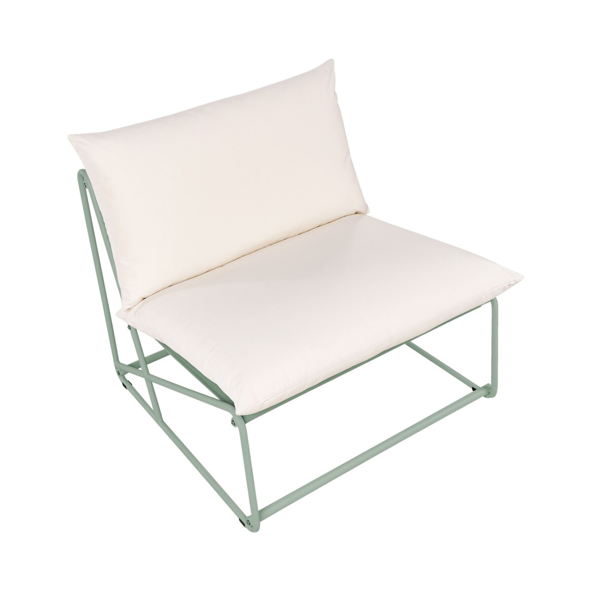 Krzesło ogrodowe z poduszką PICO Metal Zielony