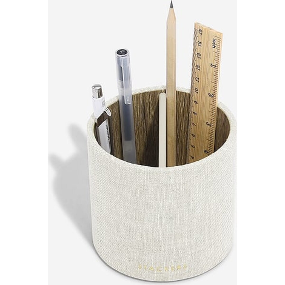 Organizer na długopisy Stackers jasnobeżowy lniany