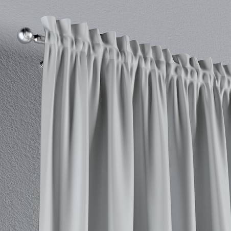 Zasłona na kanale z grzywką 1 szt. 130x260 gołębi srebrny z połyskiem