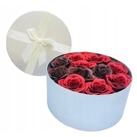 DZIEŃ MAMY FLOWER BOX pudełko KWIATY MYDLANE róża bukiet urodziny prezent