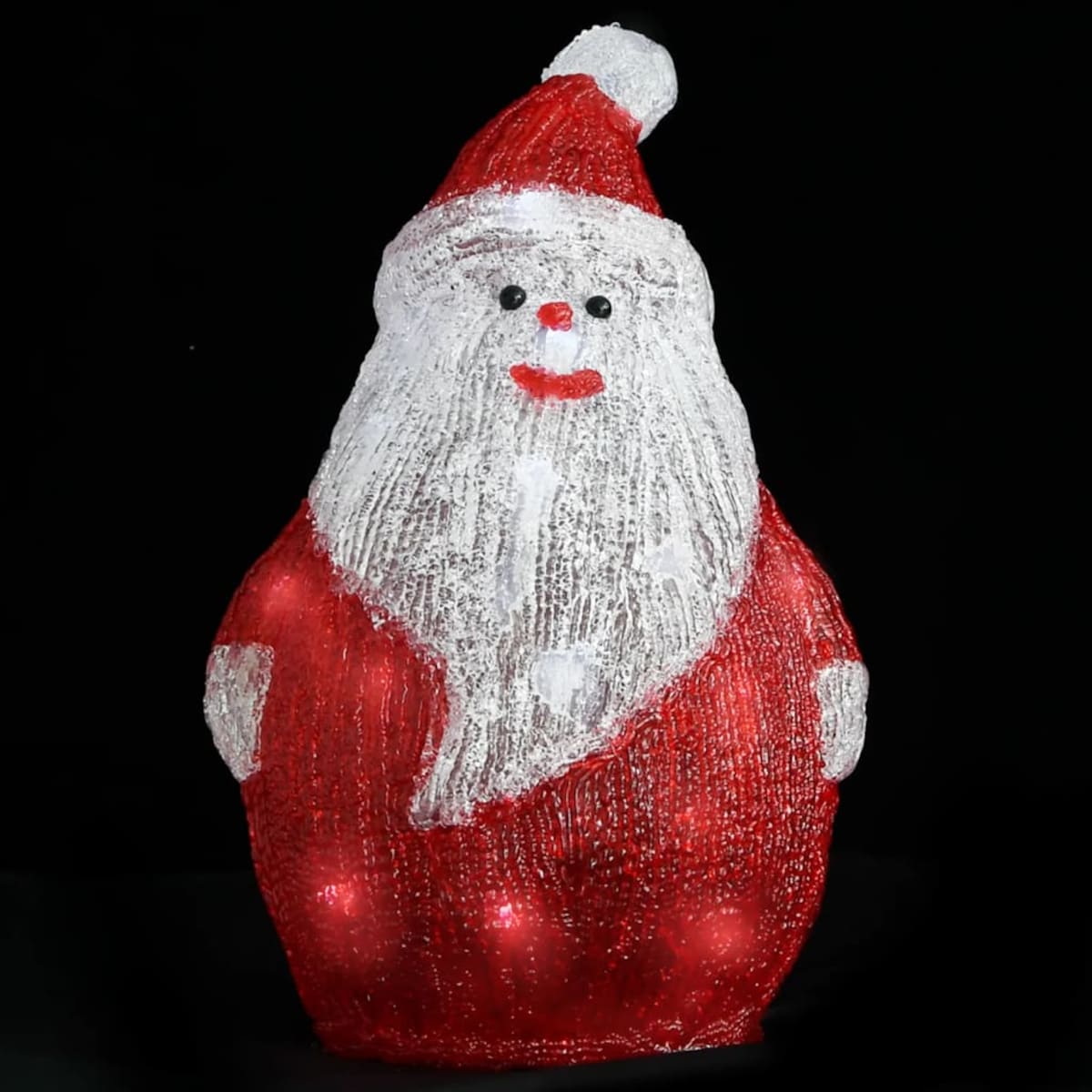 vidaXL Świąteczna, akrylowa figurka Mikołaja z LED, 28 cm, wewn./zewn.