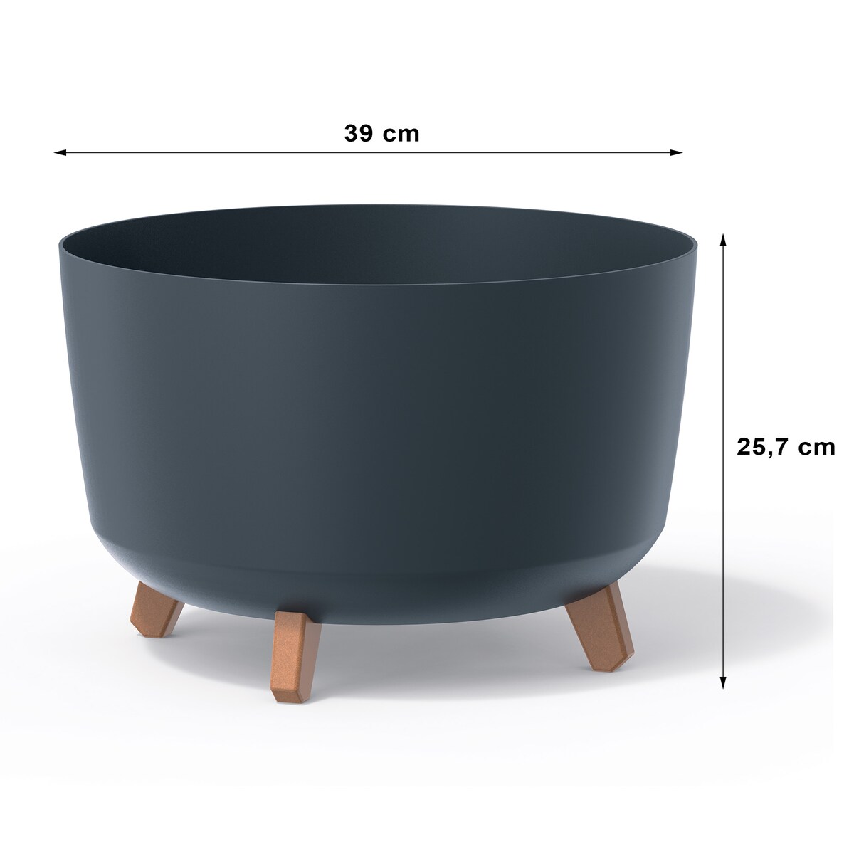 Donica Misa Na Nóżkach Doniczka Antracyt 39 Cm