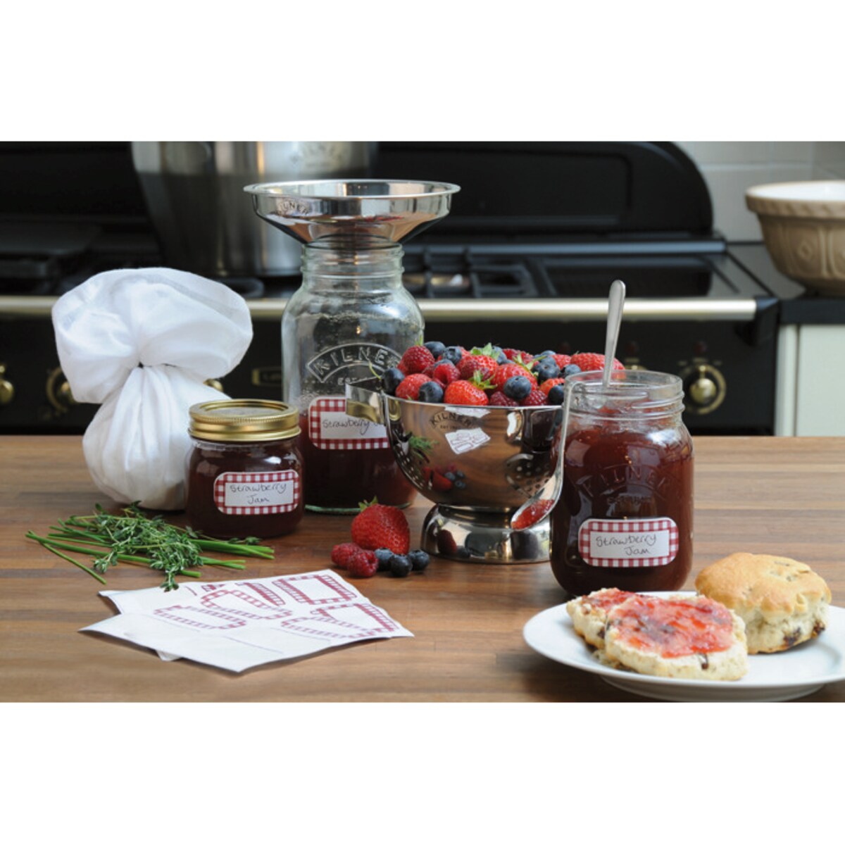 Stalowy lejek do przetworów szeroki, 14.5 x 14.5 x 5 cm, Kilner