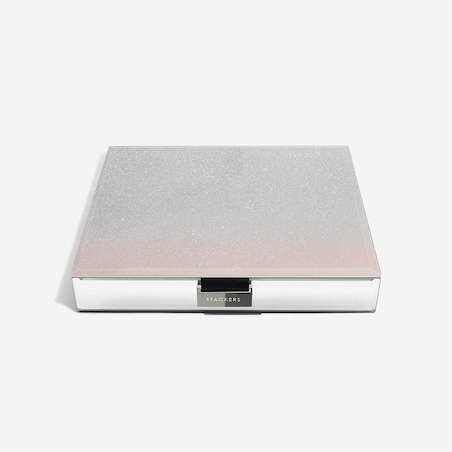 Szkatułka na biżuterię Stackers Glitter classic różowa z pokrywką