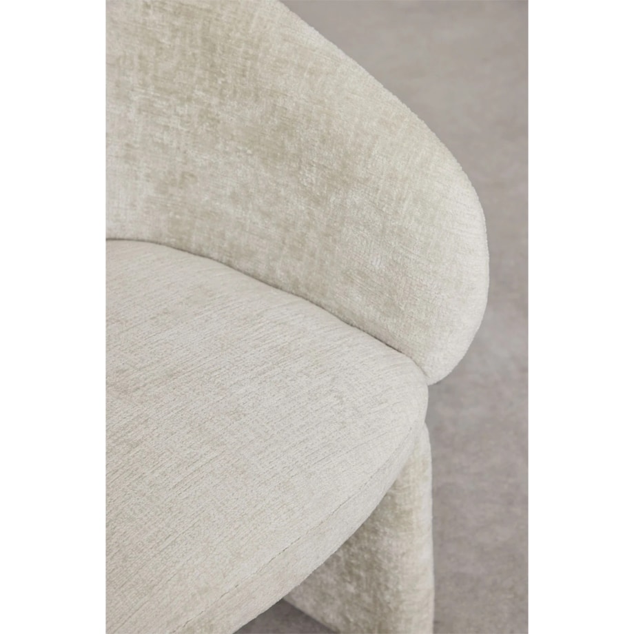 Krzesło do jadalni Vasilis Chenille z podłokietnikami