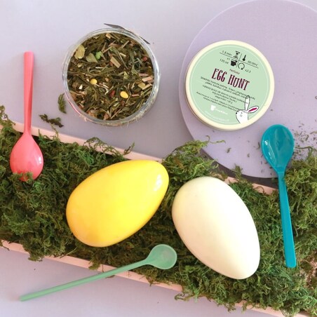 Herbata zielona o smaku EGG HUNT na wielkanoc 130g - prezent upominek na zajączka święta wielkanocne