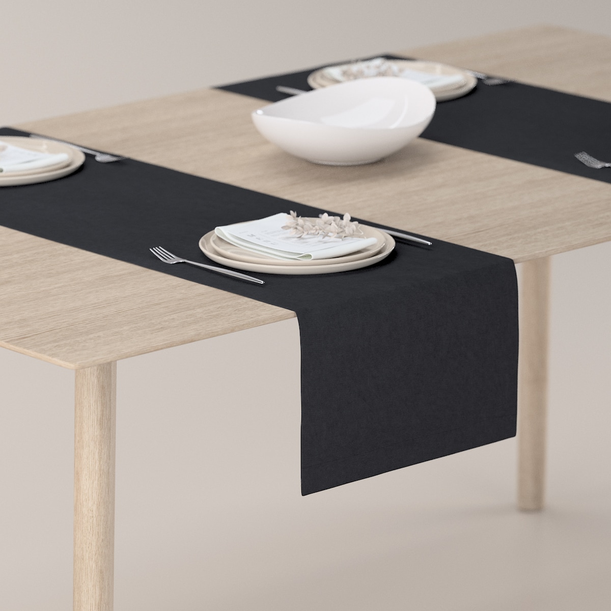 Bieżnik prostokątny 40x130 czarny