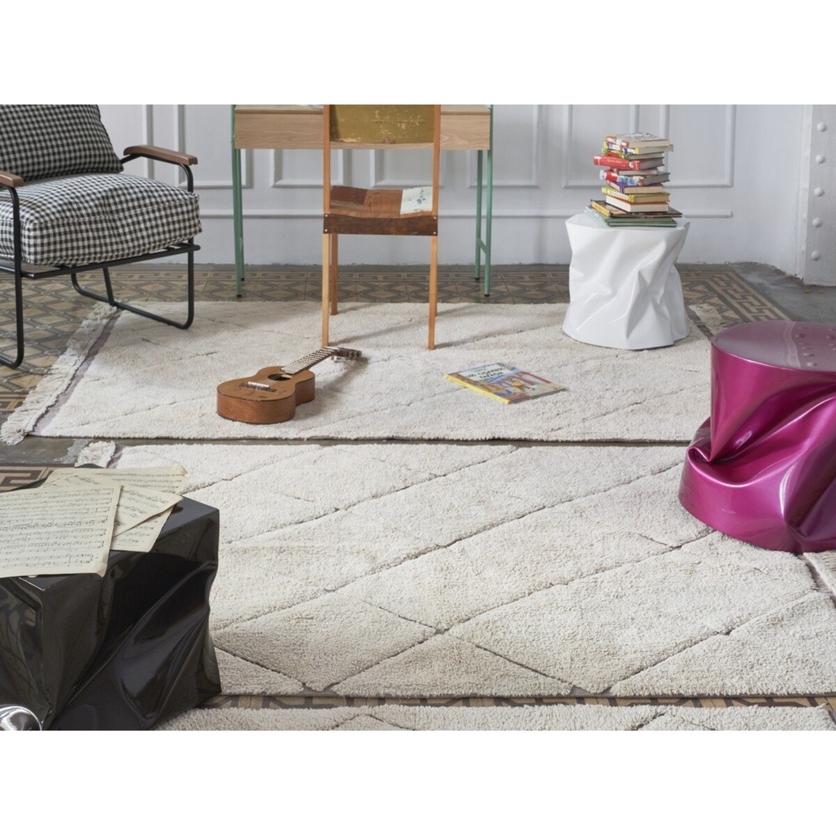 Dywan Bawełniany RugCycled Bereber 120x160 cm Lorena Canals