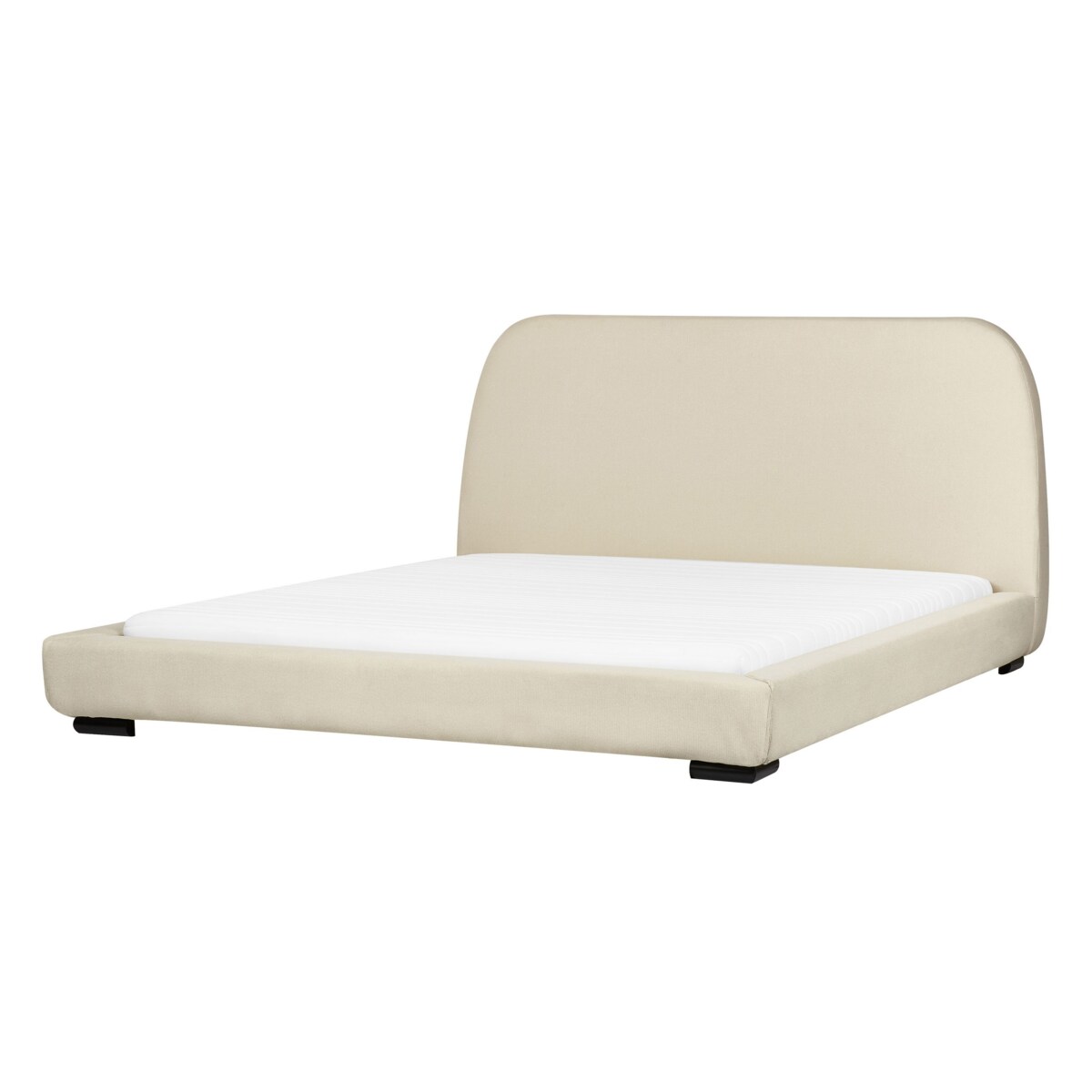 Łóżko wodne tapicerowane 160 x 200 cm beżowe ROISEL